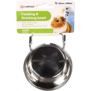 Alternative view of Flamingo Avaro Round Silver Drinking and Feeding Bowl
