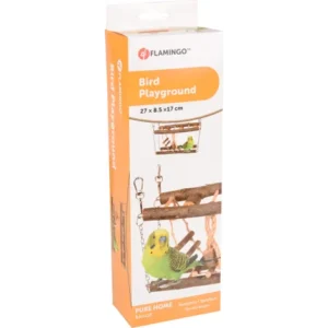 Alternative view of Flamingo Janny Suspension Bridge Bird Toy, Brown