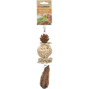 Alternative view of Flamingo Bero Parakeet Toy, Brown
