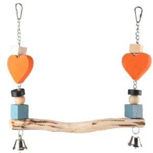 Flamingo Sina Swing with Orange hearts, Bird Toy