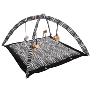 Flamingo Zebra Toy Playmat, White And Black