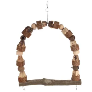 Flamingo Takkie Swing Parrot Toy, Brown