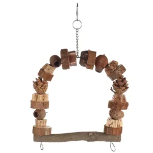 Flamingo Takkie Swing Parakeet Toy, Brown