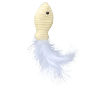 Flamingo Poppy Fish Cat Toy, Yellow