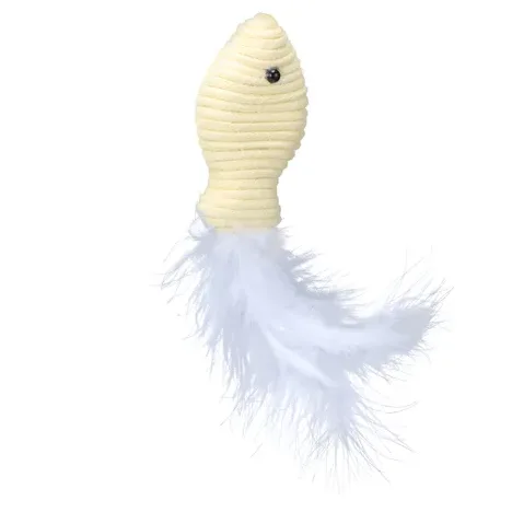 Flamingo Poppy Fish Cat Toy, Yellow