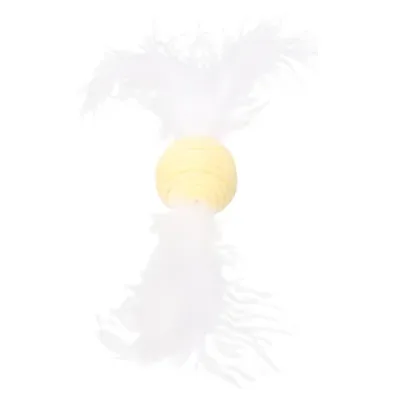 Flamingo Poppy Ball Cat Toy, Yellow