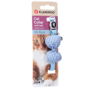 Alternative view of Flamingo Dilia Bowtie Cat Collar, BLue