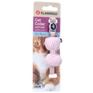 Alternative view of Flamingo Dilia Bowtie Cat Collar, Pink