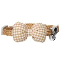 Flamingo Dilia Bowtie Cat Collar, Beige