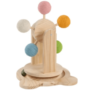 Flamingo Chip Ball Track Scratching Cat Toy, Brown