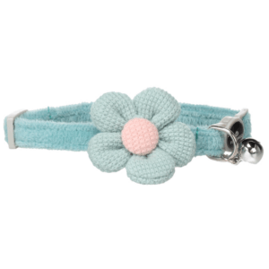 Flamingo Ada Cat Collar with Flower, Blue