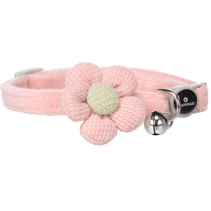 Flamingo Ada Cat Collar with Flower, Pink