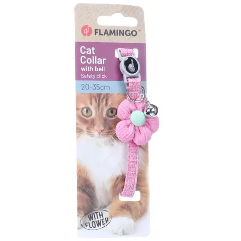 Flamingo Maya Cat Collar with Flower, Pink - Image 2