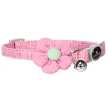Flamingo Maya Cat Collar with Flower, Pink