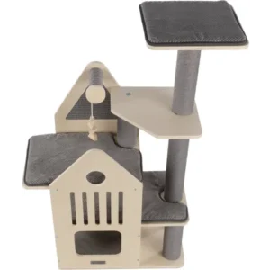 Alternative view of Flamingo Kaisa Scratching Cat Tree, Beige and Grey