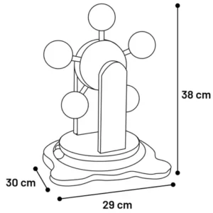 Alternative view of Flamingo Chip Ball Track Scratching Cat Toy, Brown