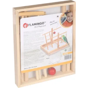 Alternative view of Flamingo Action Playground Bird Toy, Light Brown