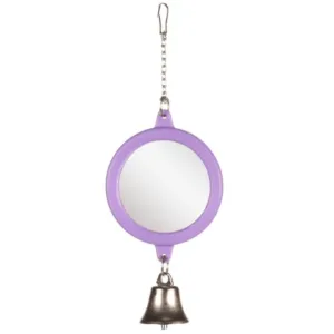 Flamingo Parakeet Toy Mirror, Purple