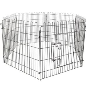 Flamingo Jax Hexagon Puppy Pen, Black