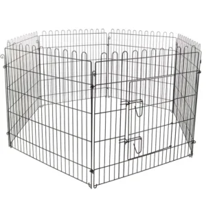 Flamingo Jax Hexagon Puppy Pen, Black