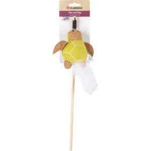 Alternative view of Flamingo Lemmo Turtle Cat Toy, Green