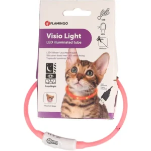 Alternative view of Flamingo Nera Visio Cat Collar, Pink