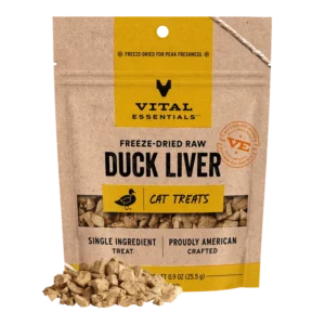 Vital Essentials Freeze-Dried Duck Liver Cat Treats, 0.9oz