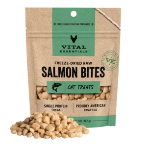 Vital Essentials Freeze-Dried Salmon Bites Cat Treats, 1.1oz