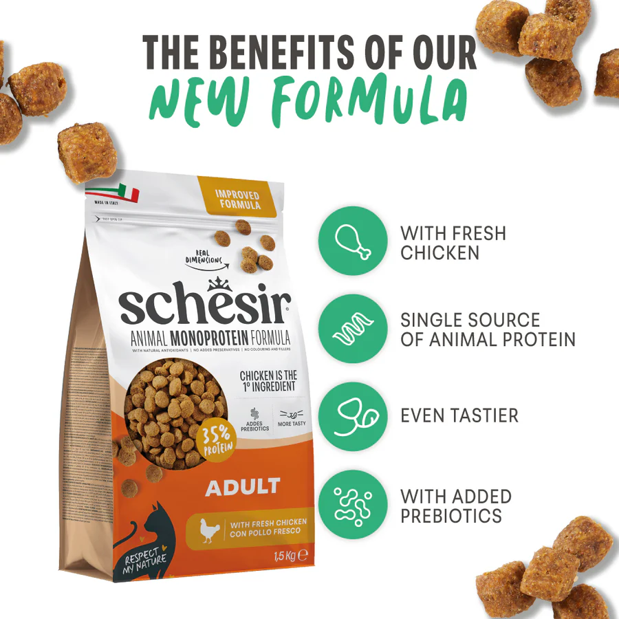 Schesir Monoprotein Fresh Chicken Dry Cat Food - Image 2