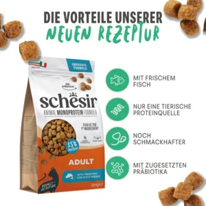 Alternative view of Schesir Monoprotein Fresh Fish Dry Cat Food