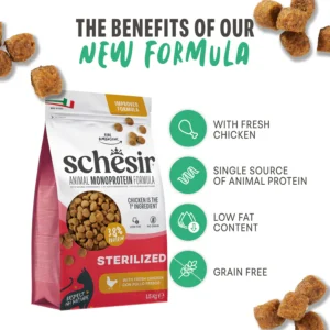 Alternative view of Schesir Monoprotein Sterilized with Fresh Chicken Dry Cat Food