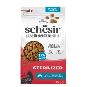 Schesir Monoprotein Sterilized with Fresh Fish Dry Cat Food