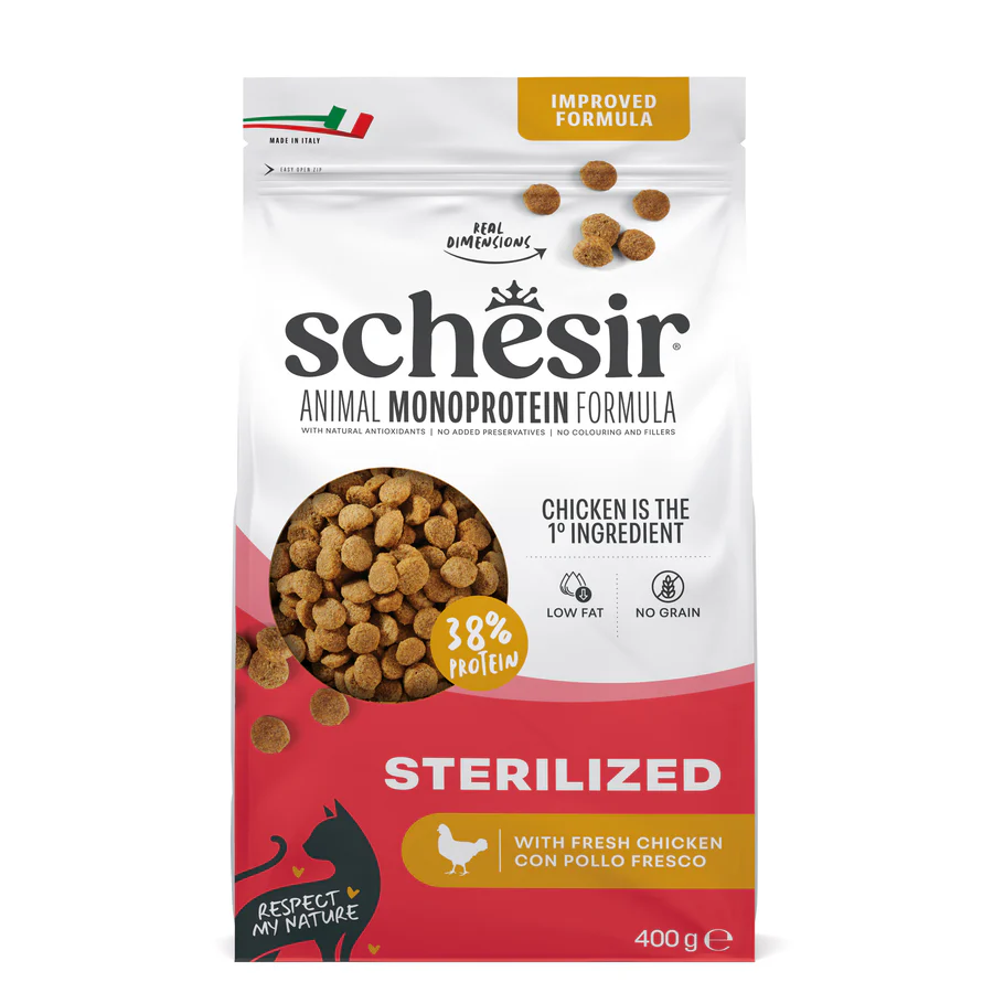 Schesir Monoprotein Sterilized with Fresh Chicken Dry Cat Food