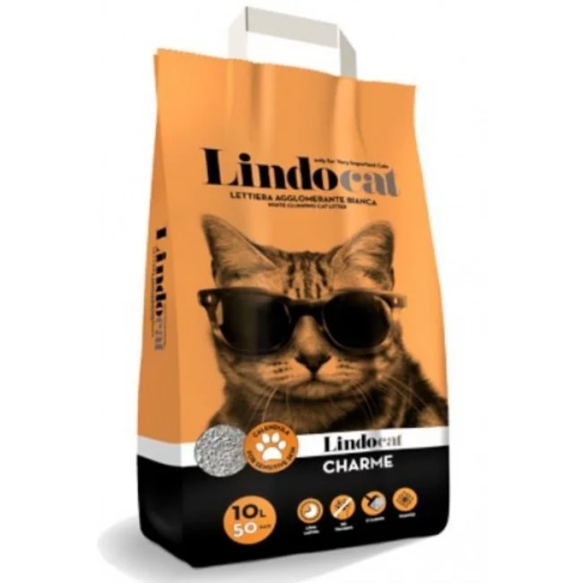 LindoCat White Bentonite Charme Amber Fragrance 10 L