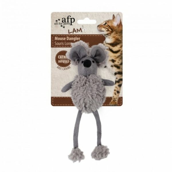 AFP Lambswool Mouse Dangler - Grey