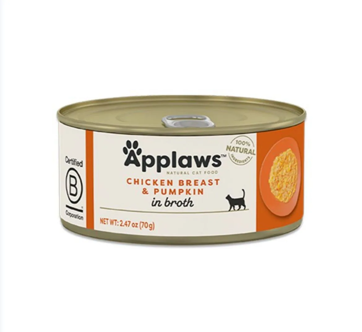 Applaws Chicken Breast with Pumpkin Wet Cat Food, 70 g