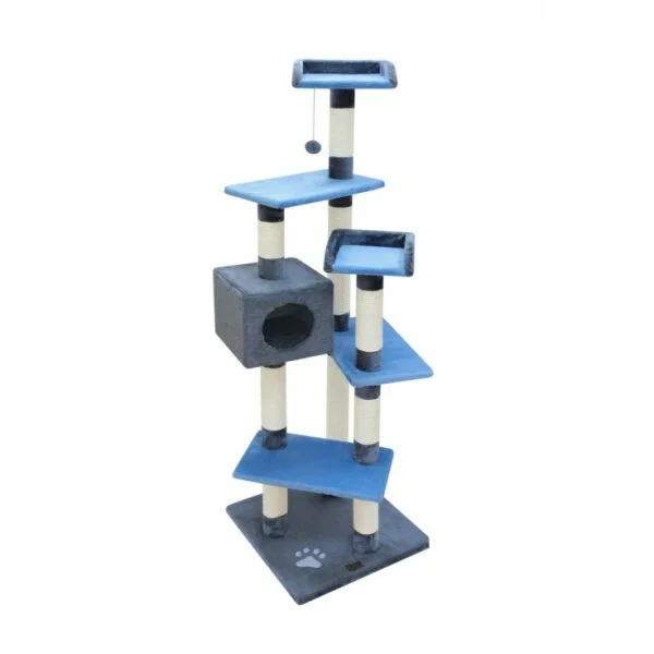 Mateus Cat Pole - Blue & Beige