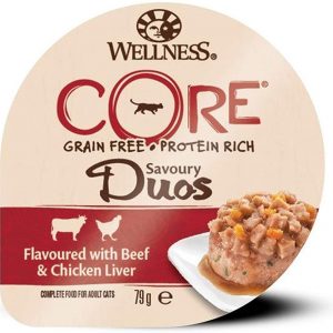 Wellness CORE Savoury Duo Beef & Chicken Liver Wet Cat Food, 79 g