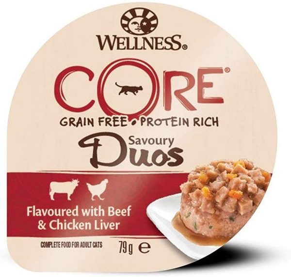 Wellness CORE Savoury Duo Beef & Chicken Liver Wet Cat Food, 79 g
