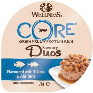 Wellness CORE Savoury Duo Tilapia & Tuna Wet Cat Food, 79 g