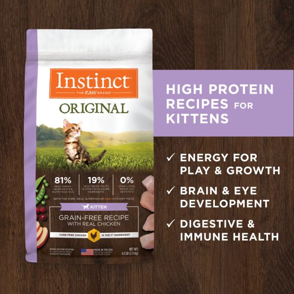 Instinct Original Real Chicken Grain-Free Dry Kitten Food, 2kg - Image 3