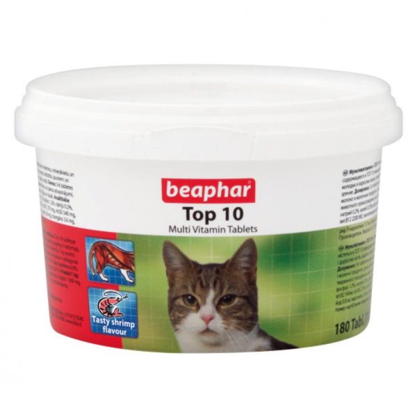 Beaphar Top 10 MultiVitamins - Cats (180 Tablets)