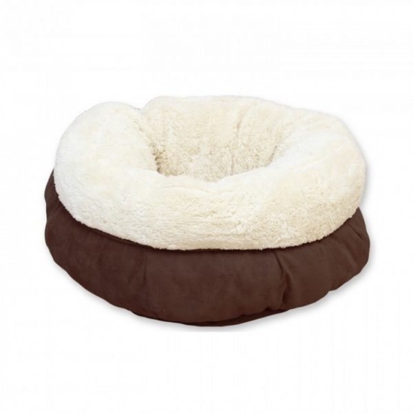 Lambswool Donut Bed - Brown