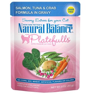 Natural Balance Platefulls Salmon, Tuna & Crab Formula in Gravy Wet Cat Food, 85 g
