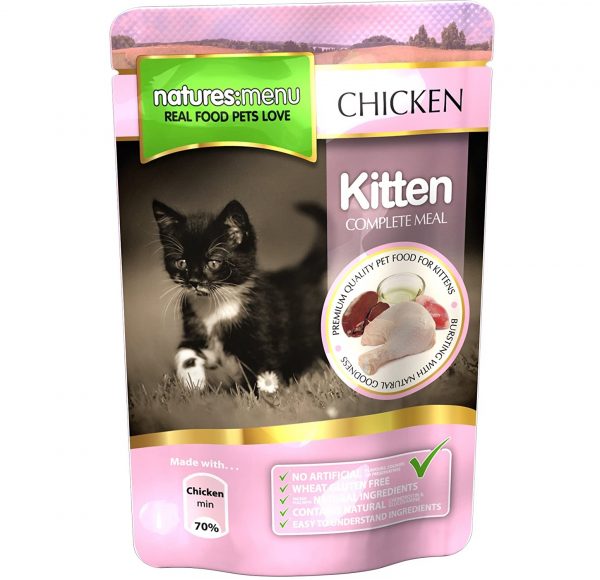 Natures Menu Chicken Pouches Wet Kitten Food, 100 g