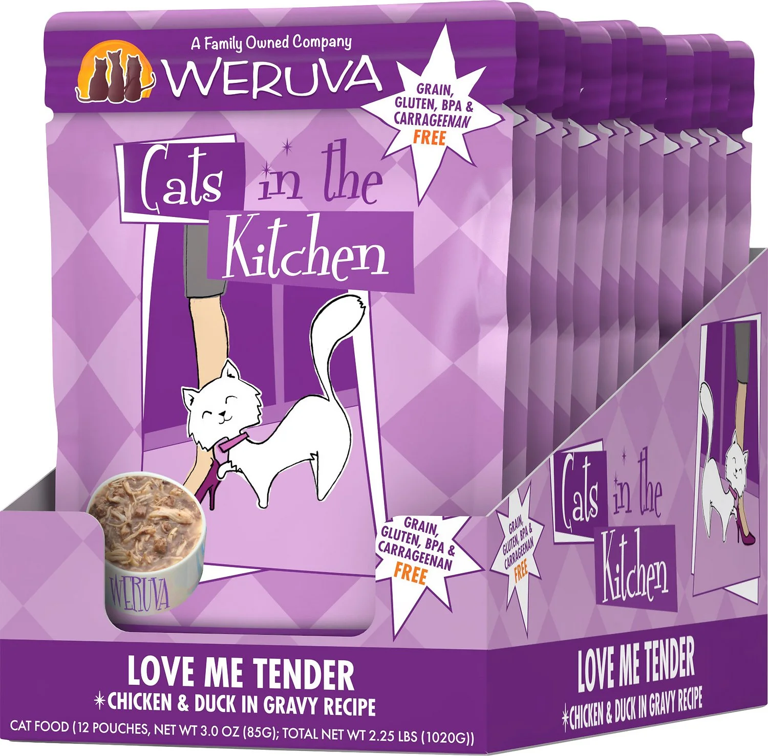 ⁦ويروفا طعام القطط الرطب Love Me Tender بالدجاج والبط، 85 g⁩ - الصورة ⁦6⁩