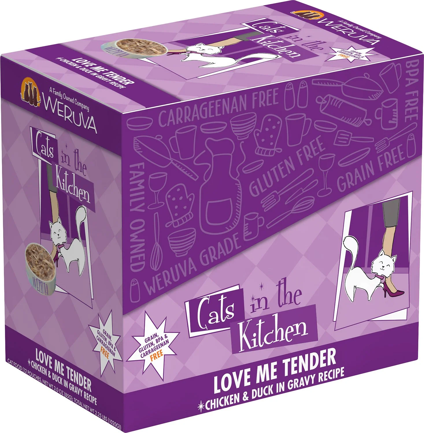 ⁦ويروفا طعام القطط الرطب Love Me Tender بالدجاج والبط، 85 g⁩ - الصورة ⁦5⁩