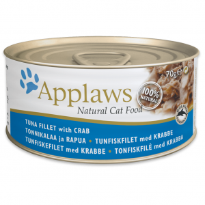 Applaws Tuna Fillet with Crab Wet Cat Food, 70 g