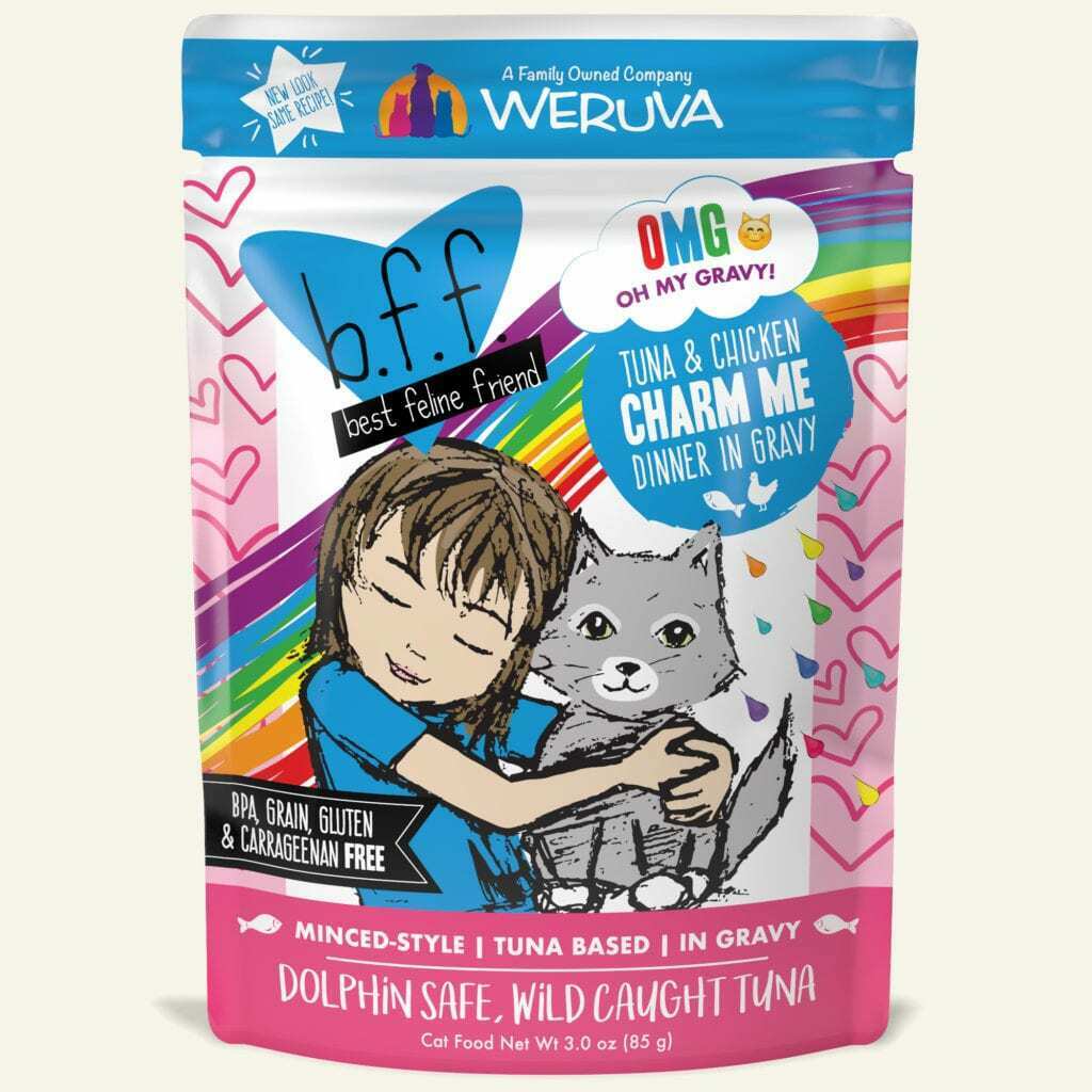 Weruva BFF OMG Tuna & Chicken Charm Me Dinner in Gravy Wet Cat Food, 85