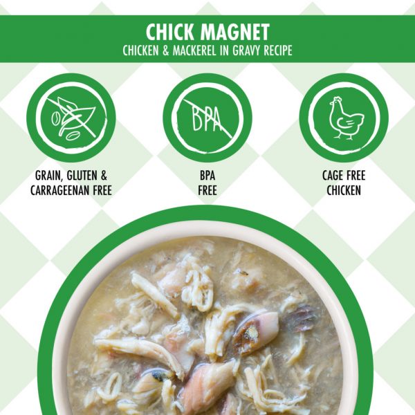 Weruva Cats in the Kitchen Chick Magnet, Chicken & Mackerel in Gravy Wet Cat Food, 85 g - Image 3